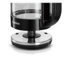 Bosch Kettle TWK70B03 Electric, 2400 W, 1.7 L, Glass/Stainless steel, Transparent, 360° rotational base