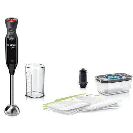 Bosch MS6CB61V1 ErgoMixx Hand Blender, 1000 W, Material jar(s) Plastic, 0.6 L, Black