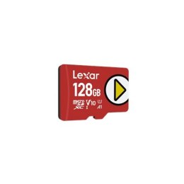 Lexar UHS-I MicroSDXC, 128 GB, Flash memory class 10, Red, A1, V10, U1, 150 MB/s