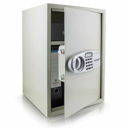 SEJF DOMOWY ELEKTRONICZNY JASNY SZARY ZAMEK SZYFROWY REGULOWANA PÓŁKA