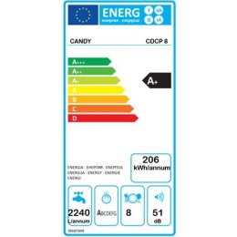 Candy Dishwasher CDCP 8 Free standing, Width 55 cm, Number of place settings 8, A+, White