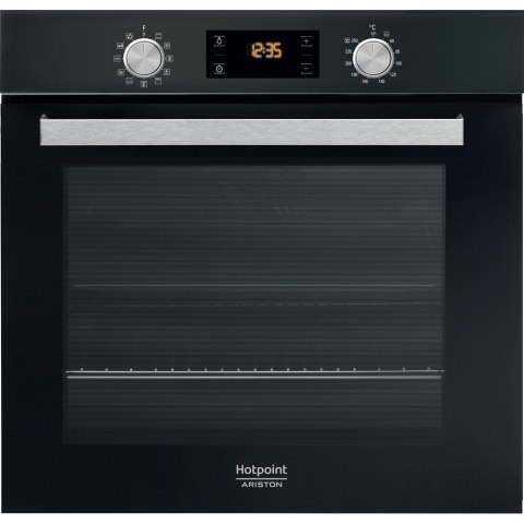 Hotpoint Oven FA5 841 JH BL HA 71 L, Electric, Hydrolytic, Knobs and electronic, Height 59.5 cm, Width 59.5 cm, Black