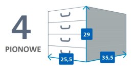 Pudełko kartonowe 4 szuflady pionowe PROWANSALSKIE ZIELONE