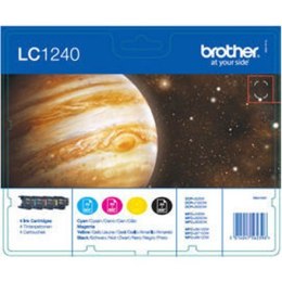 Brother LC1240 Multipack Ink Cartridge, Black, Cyan, Magenta, Yellow