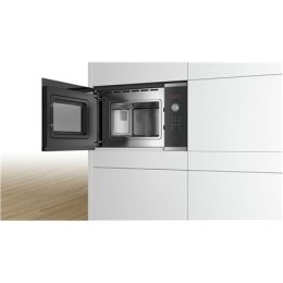 Bosch Microwave Oven BFL523MS0 20 L, Retractable, Rotary knob, Touch Control, 800 W, Stainless steel/ black, Built-in, Defrost f