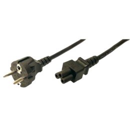 LogiLink Power cord, safety plug male to IEC C5 female, 1.80m, black ACC 1.8 m