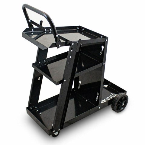 MOBILNY WÓZEK SPAWALNICZY WARSZTATOWY CZARNY STABILNY SOLIDNY 3 PÓŁKI MOBILNY WÓZEK SPAWALNICZY WARSZTATOWY CZARNY STABILNY SOLIDNY 3 PÓŁKI