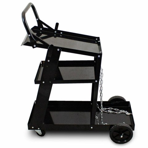MOBILNY WÓZEK SPAWALNICZY WARSZTATOWY CZARNY STABILNY SOLIDNY 3 PÓŁKI MOBILNY WÓZEK SPAWALNICZY WARSZTATOWY CZARNY STABILNY SOLIDNY 3 PÓŁKI