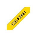 Brother TZ-FX641 Flexible ID Laminated Tape Black on Yellow, TZe, 8 m, 1.8 cm