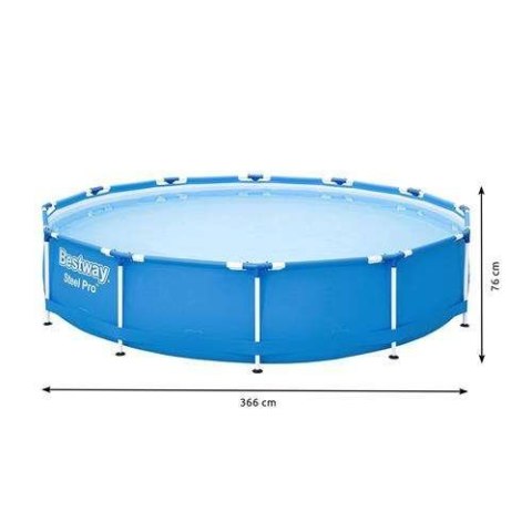 Basen stelażowy z pompą 366x76cm BESTWAY 56681 Basen stelażowy z pompą 366x76cm BESTWAY 56681