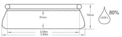 Basen rozporowy z pompą 305x76cm - BESTWAY 57270 Basen rozporowy z pompą 305x76cm - BESTWAY 57270