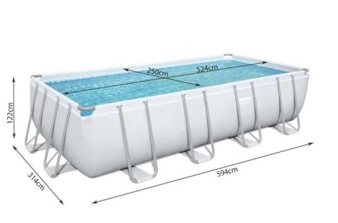 Basen stelażowy 549x274cm BESTWAY 56466 Basen stelażowy 549x274cm BESTWAY 56466