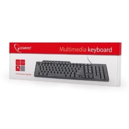 Gembird KB-UM-104 Compact multimedia keyboard USB, Keyboard layout US, Black, 420 g