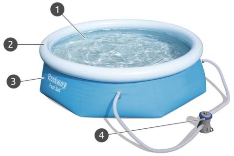 Basen rozporowy z pompą 244x66cm - BESTWAY 57268 Basen rozporowy z pompą 244x66cm - BESTWAY 57268