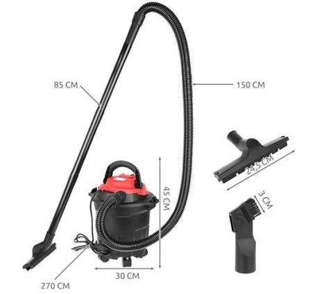 Odkurzacz przemysłowy 15L 1600W Malatec Odkurzacz przemysłowy 15L 1600W Malatec