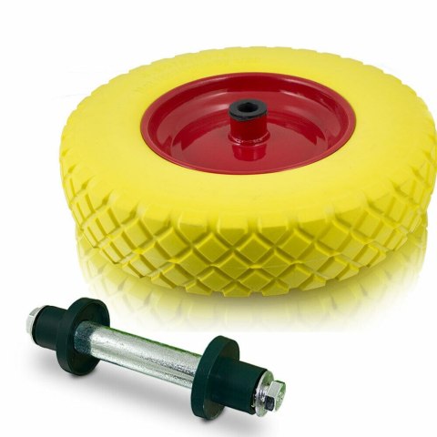 TACZKA OGRODOWA BUDOWLANA Z ŻÓŁTYM KOŁEM PU DO 250KG 100L SOLIDNA TACZKA OGRODOWA BUDOWLANA Z ŻÓŁTYM KOŁEM PU DO 250KG 100L SOLIDNA