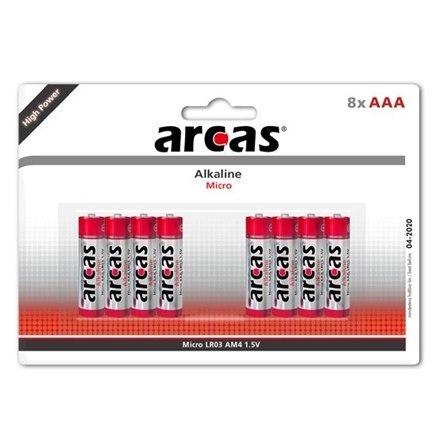 Arcas AAA/LR03, Alkaline, 8 pc(s)