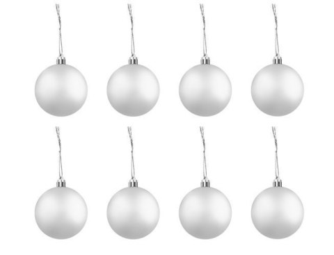 Bombki choinkowe zestaw 100 szt + gwiazda srebrne