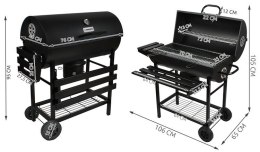 Grill ogrodowy z pokrywą - beczka G8057