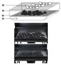 Grill ogrodowy z pokrywą - beczka G8057