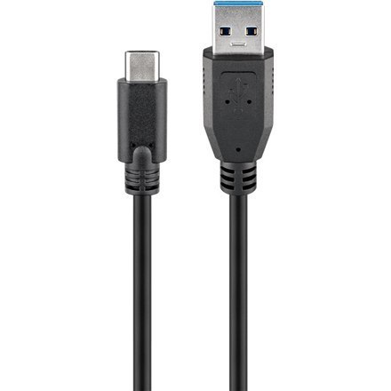 Goobay Sync & Charge Super Speed USB-C to USB A 3.0 charging cable 67890 Round cable, USB-C (male), USB 3.0 male (type A), Blac