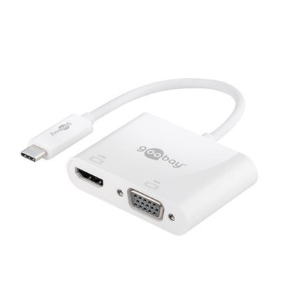 Goobay USB-C Multiport Adapter HDMI+VGA 52430 White