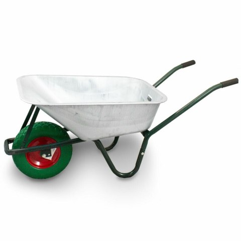 TACZKA OGRODOWA BUDOWLANA Z ZIELONYM KOŁEM 250KG 100L STAL OCYNKOWANA TACZKA OGRODOWA BUDOWLANA Z ZIELONYM KOŁEM 250KG 100L STAL OCYNKOWANA
