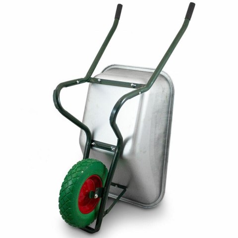 TACZKA OGRODOWA BUDOWLANA Z ZIELONYM KOŁEM 250KG 100L STAL OCYNKOWANA TACZKA OGRODOWA BUDOWLANA Z ZIELONYM KOŁEM 250KG 100L STAL OCYNKOWANA