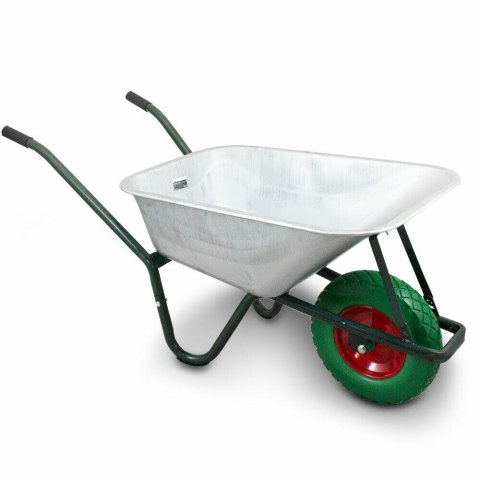 TACZKA OGRODOWA BUDOWLANA Z ZIELONYM KOŁEM 250KG 100L STAL OCYNKOWANA TACZKA OGRODOWA BUDOWLANA Z ZIELONYM KOŁEM 250KG 100L STAL OCYNKOWANA