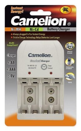 Camelion Plug-In Battery Charger BC-0904S 2x or 4xNi-MH AA/AAA or 1-2x 9V Ni-MH