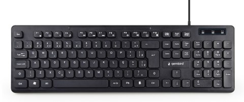 Gembird Multimedia Keyboard KB-MCH-04 USB Keyboard, Wired, US, Black