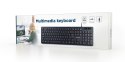 Gembird Multimedia Keyboard KB-MCH-04 USB Keyboard, Wired, US, Black