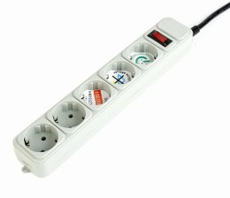 Power Cube SPG3-B-6C surge protector, 5 sockets, 6ft Gembird