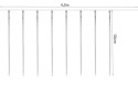 Lampki 36LED- meteory 50cm-8 szt - ciepły biały 7V