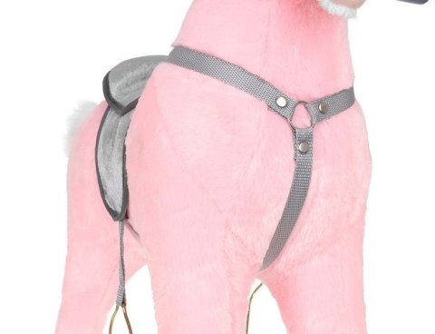 Koń na biegunach 74cm/K9337 różowo-srebrny Kruzzel Koń na biegunach 74cm/K9337 różowo-srebrny Kruzzel