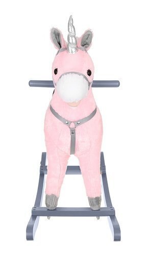 Koń na biegunach 74cm/K9337 różowo-srebrny Kruzzel Koń na biegunach 74cm/K9337 różowo-srebrny Kruzzel