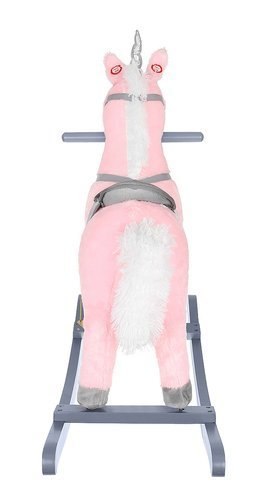 Koń na biegunach 74cm/K9337 różowo-srebrny Kruzzel Koń na biegunach 74cm/K9337 różowo-srebrny Kruzzel
