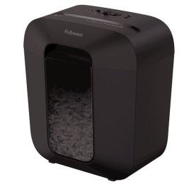 Fellowes Powershred LX25 Black, 11.5 L, Credit cards shredding, Cross-Cut Shredder, Paper handling standard/output 6 sheets per