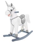 Koń na biegunach 65cm/K9331 biało-srebrny Kruzzel
