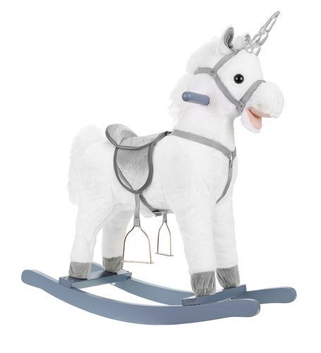Koń na biegunach 65cm/K9331 biało-srebrny Kruzzel Koń na biegunach 65cm/K9331 biało-srebrny Kruzzel