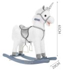 Koń na biegunach 65cm/K9331 biało-srebrny Kruzzel