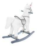 Koń na biegunach 65cm/K9331 biało-srebrny Kruzzel