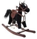 Koń na biegunach 74cm/K9335 czarno-biały Kruzzel