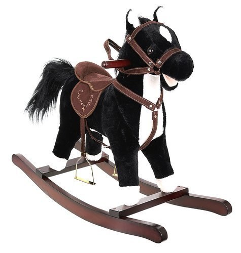 Koń na biegunach 74cm/K9335 czarno-biały Kruzzel Koń na biegunach 74cm/K9335 czarno-biały Kruzzel