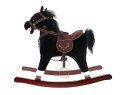 Koń na biegunach 74cm/K9335 czarno-biały Kruzzel