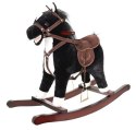 Koń na biegunach 74cm/K9335 czarno-biały Kruzzel