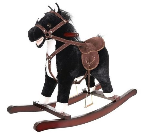 Koń na biegunach 74cm/K9335 czarno-biały Kruzzel Koń na biegunach 74cm/K9335 czarno-biały Kruzzel