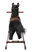 Koń na biegunach 74cm/K9335 czarno-biały Kruzzel