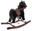Koń na biegunach 74cm/K9335 czarno-biały Kruzzel
