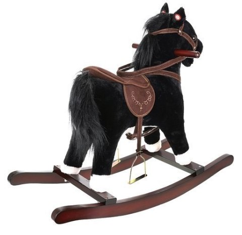 Koń na biegunach 74cm/K9335 czarno-biały Kruzzel Koń na biegunach 74cm/K9335 czarno-biały Kruzzel